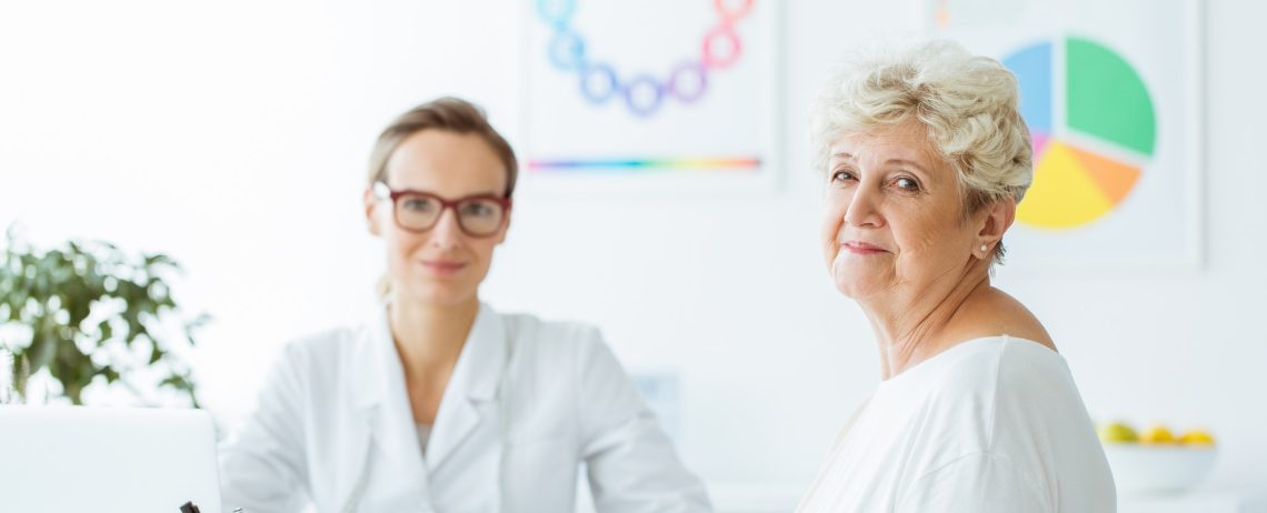 Professional nutritionist showing diet plan